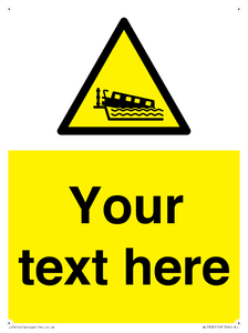 Custom warning grounding narrow boat on lock cill